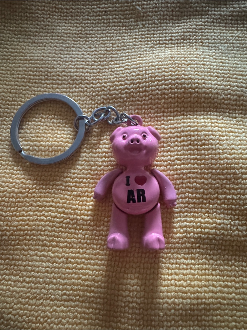 Pink Pig Keychain Kids Accessory - I ♥ AR
